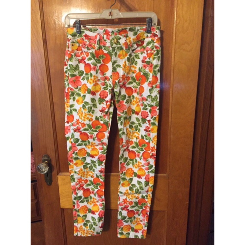 tropical print pants